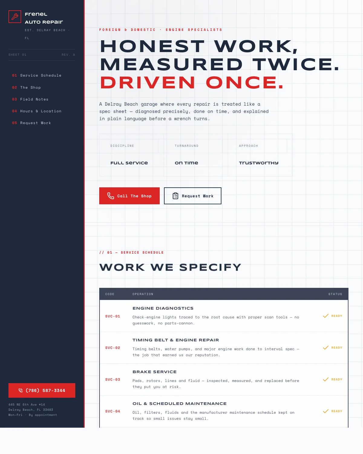 Website Sitemakify designed for Frenel Auto Repair